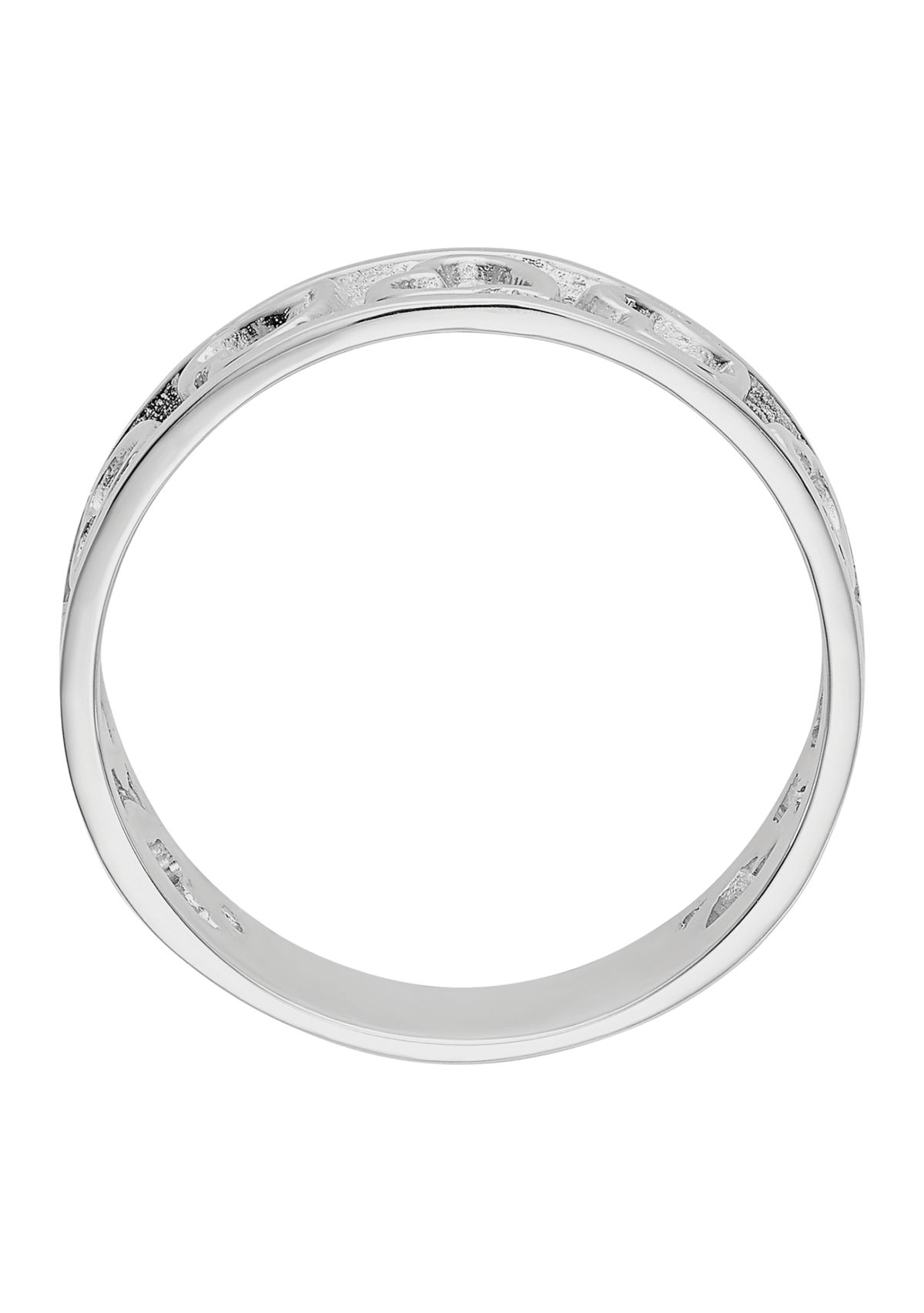 14K White Gold Heart Ring