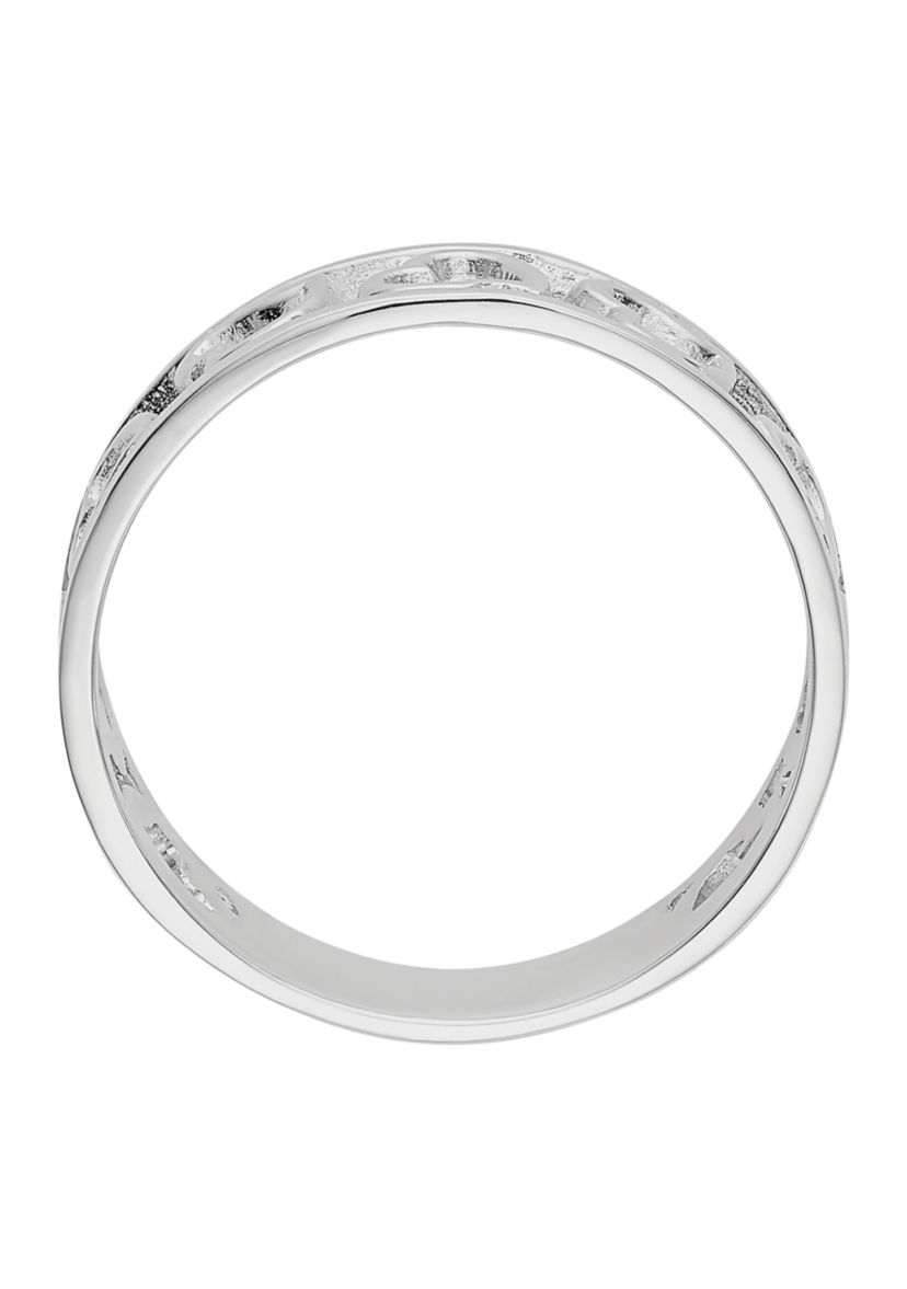 14K White Gold Heart Ring