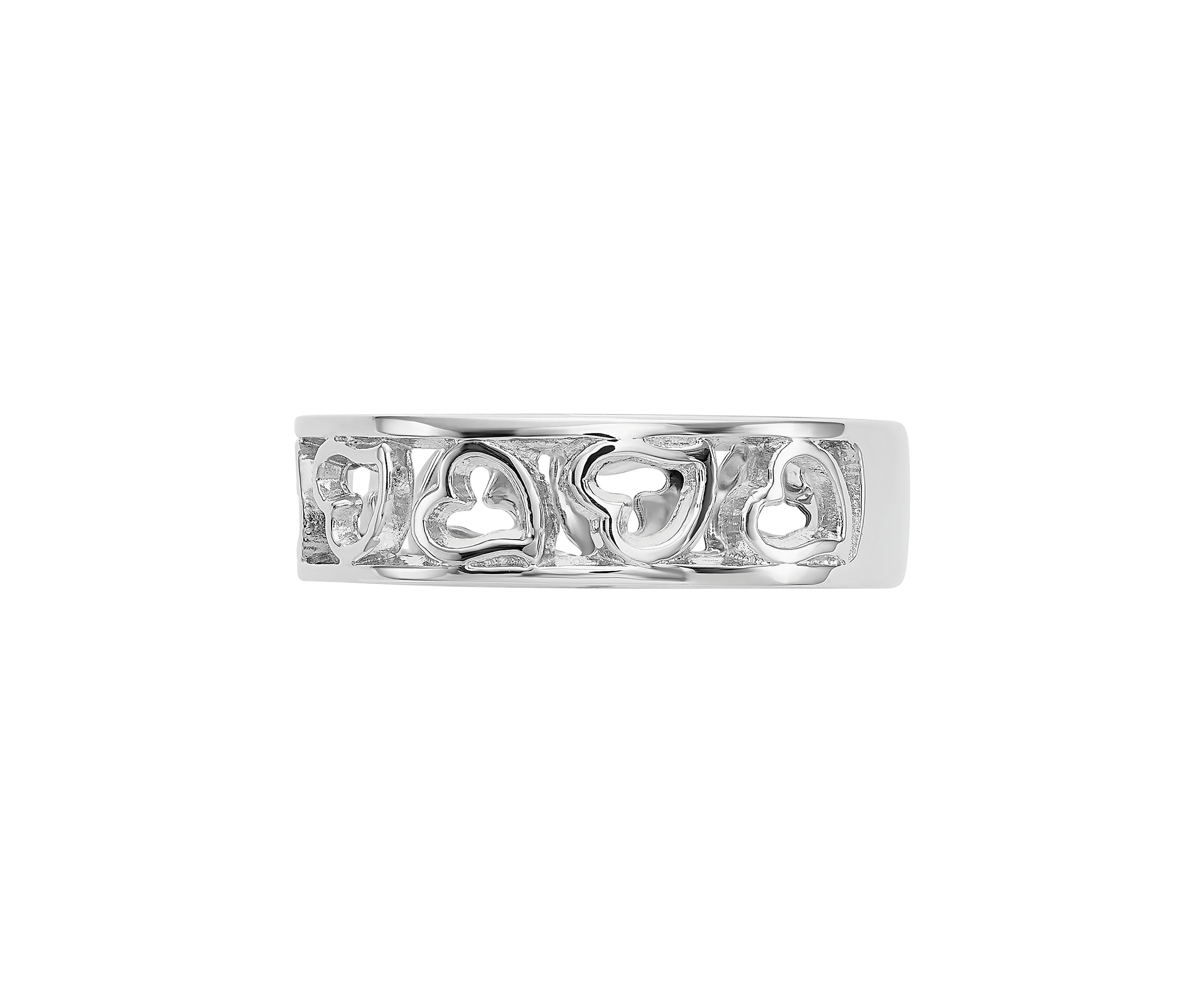 14K White Gold Heart Ring