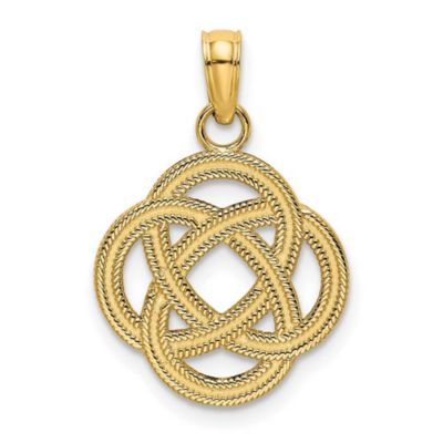 Belk & Co 14K Yellow Gold Small Celtic Eternity Knot Circle Charm