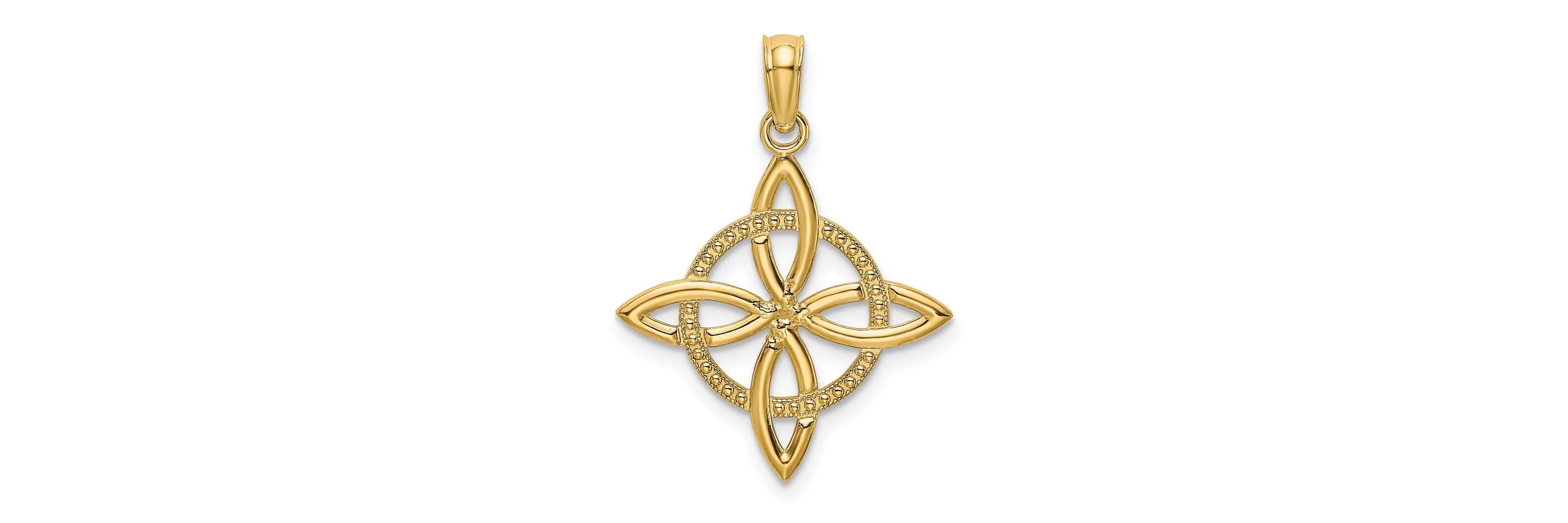 14K Gold Small Celtic Eternity Knot Charm