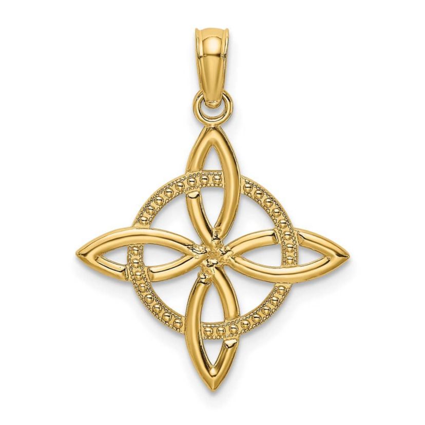 14K Gold Small Celtic Eternity Knot Charm