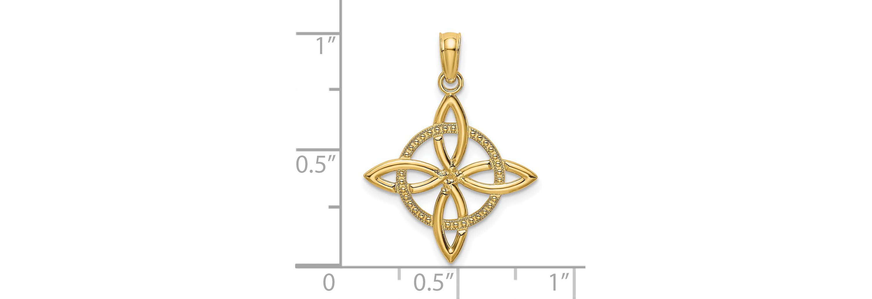 14K Gold Small Celtic Eternity Knot Charm