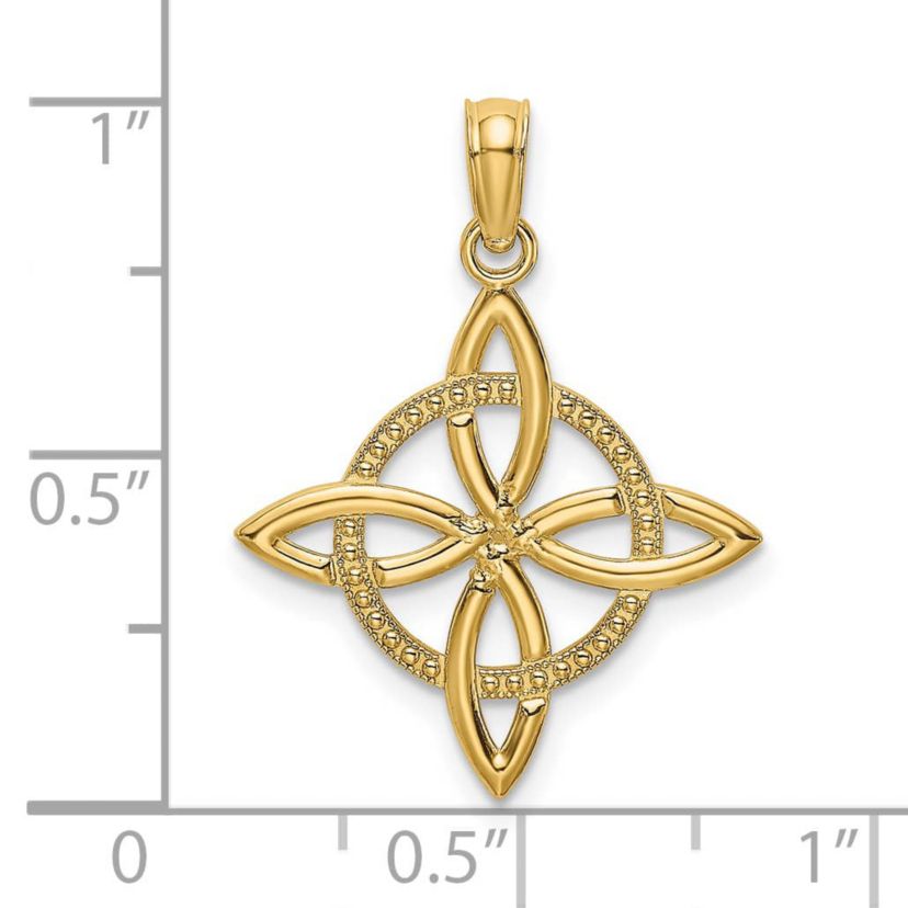 14K Gold Small Celtic Eternity Knot Charm