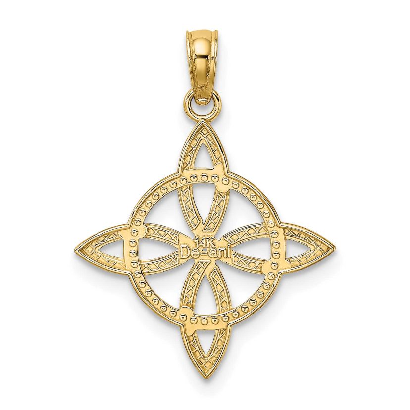 14K Gold Small Celtic Eternity Knot Charm