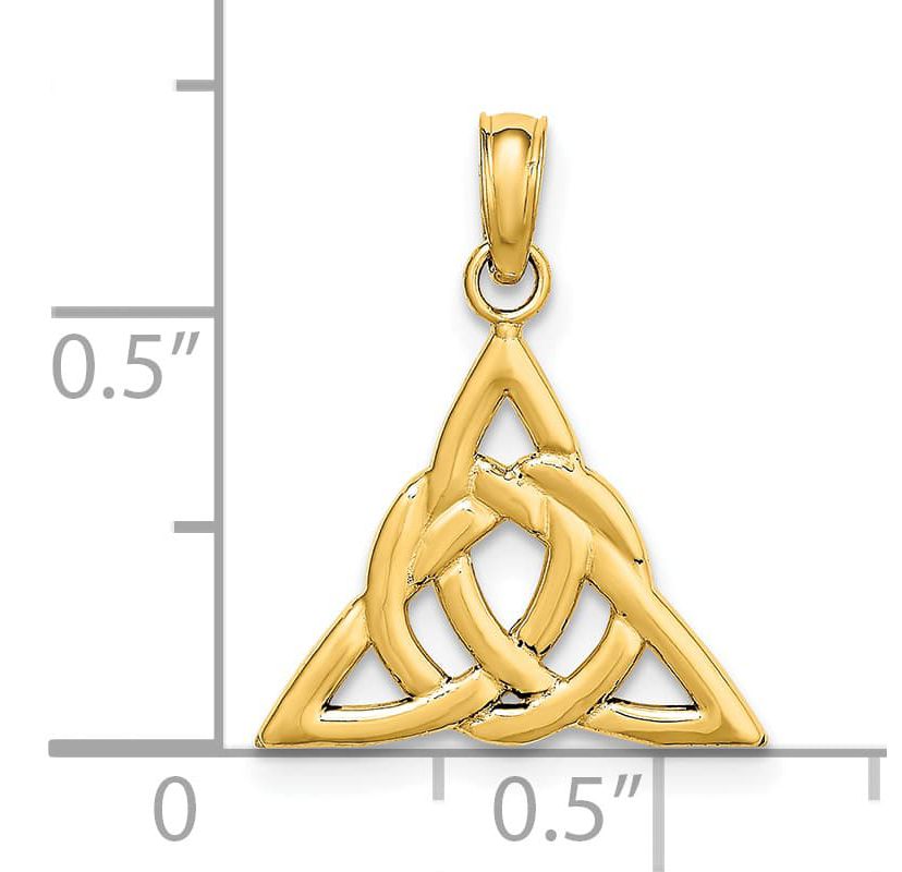 14K Gold Small Celtic Trinity Knot Charm