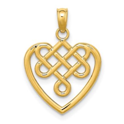 Belk & Co 14K Yellow Gold Small Celtic Knot Heart Charm