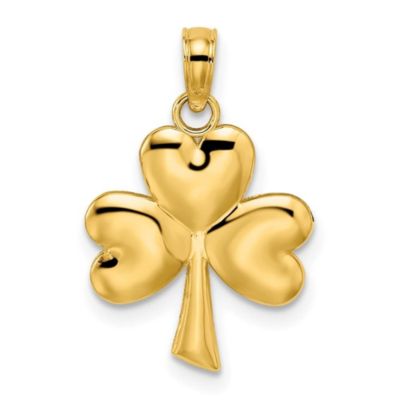 Belk & Co 14K Yellow Gold 3-Leaf Clover Charm