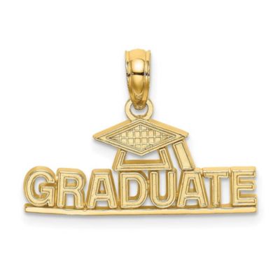 Belk & Co 14K Yellow Gold Polished Graduate Under Cap Charm