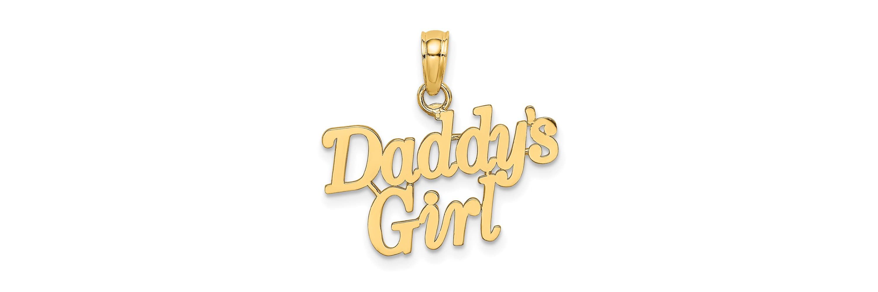 14K Yellow Gold DADDYS GIRL Charm