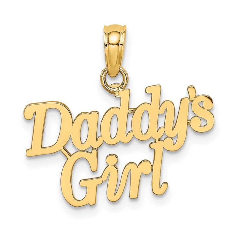 14K Yellow Gold DADDYS GIRL Charm