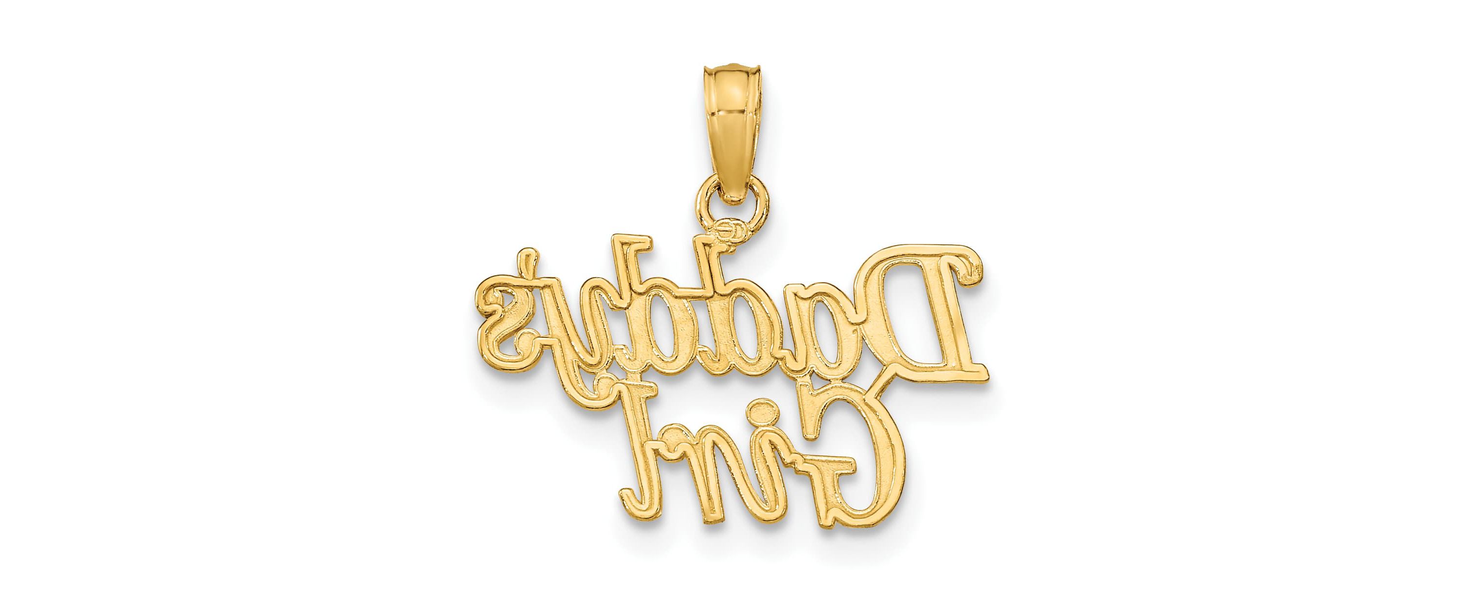 14K Yellow Gold DADDYS GIRL Charm
