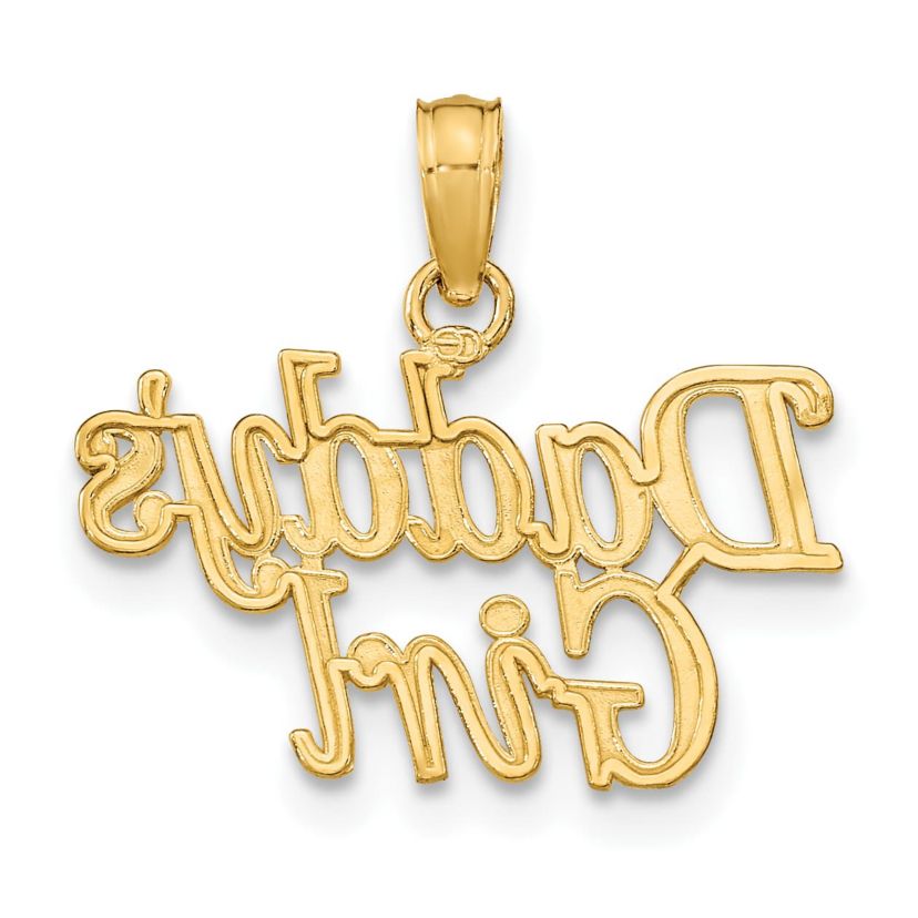 14K Yellow Gold DADDYS GIRL Charm
