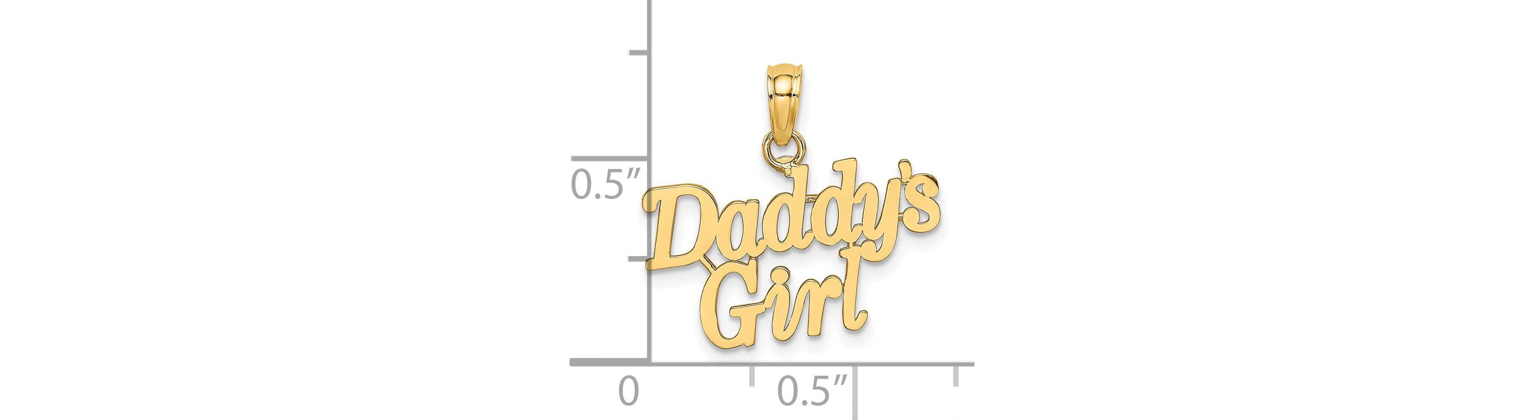 14K Yellow Gold DADDYS GIRL Charm