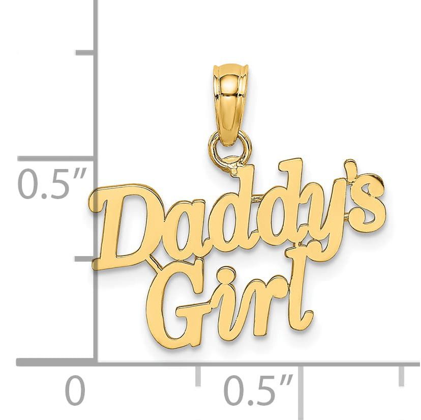 14K Yellow Gold DADDYS GIRL Charm