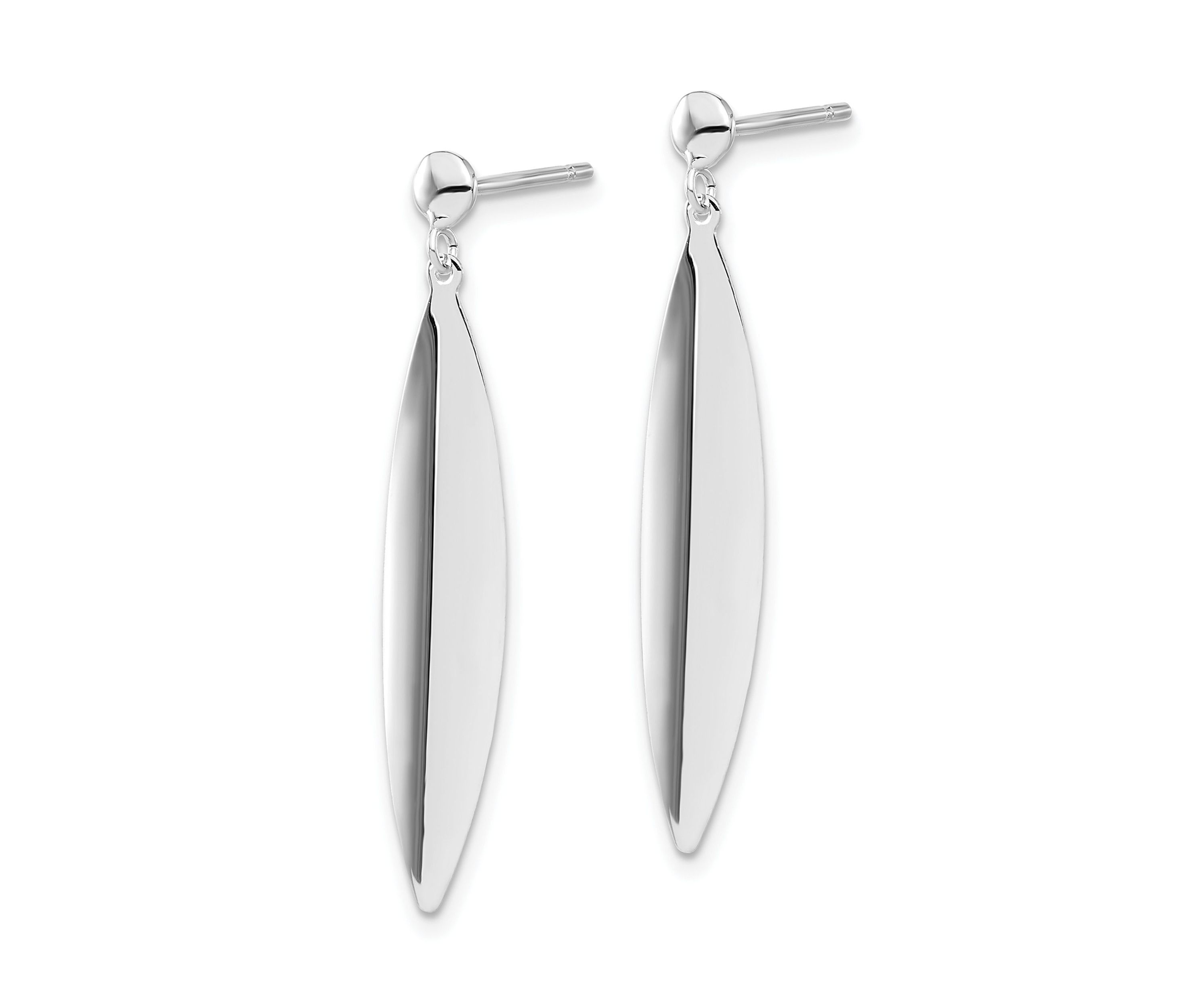 14K Gold Polished Post Dangle Earrings