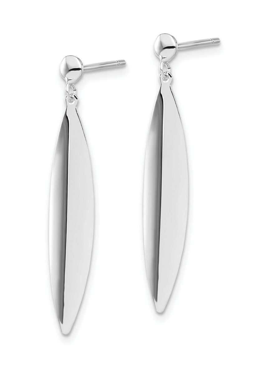 14K Gold Polished Post Dangle Earrings