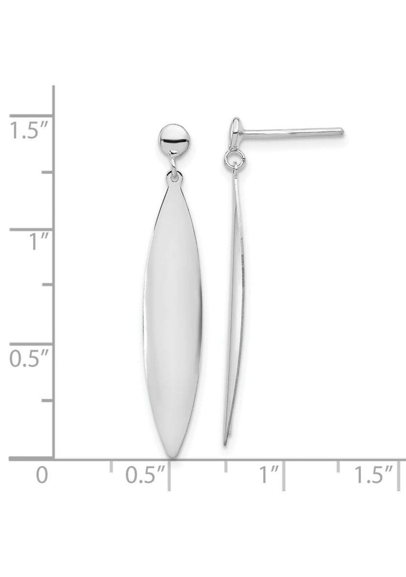 14K Gold Polished Post Dangle Earrings