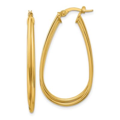 Belk & Co 14K Yellow Gold Polished Twist Hoop Earrings
