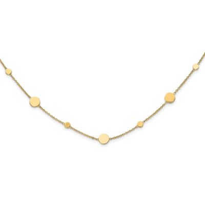 Belk & Co 14K Yellow Gold Polished Disc Necklace
