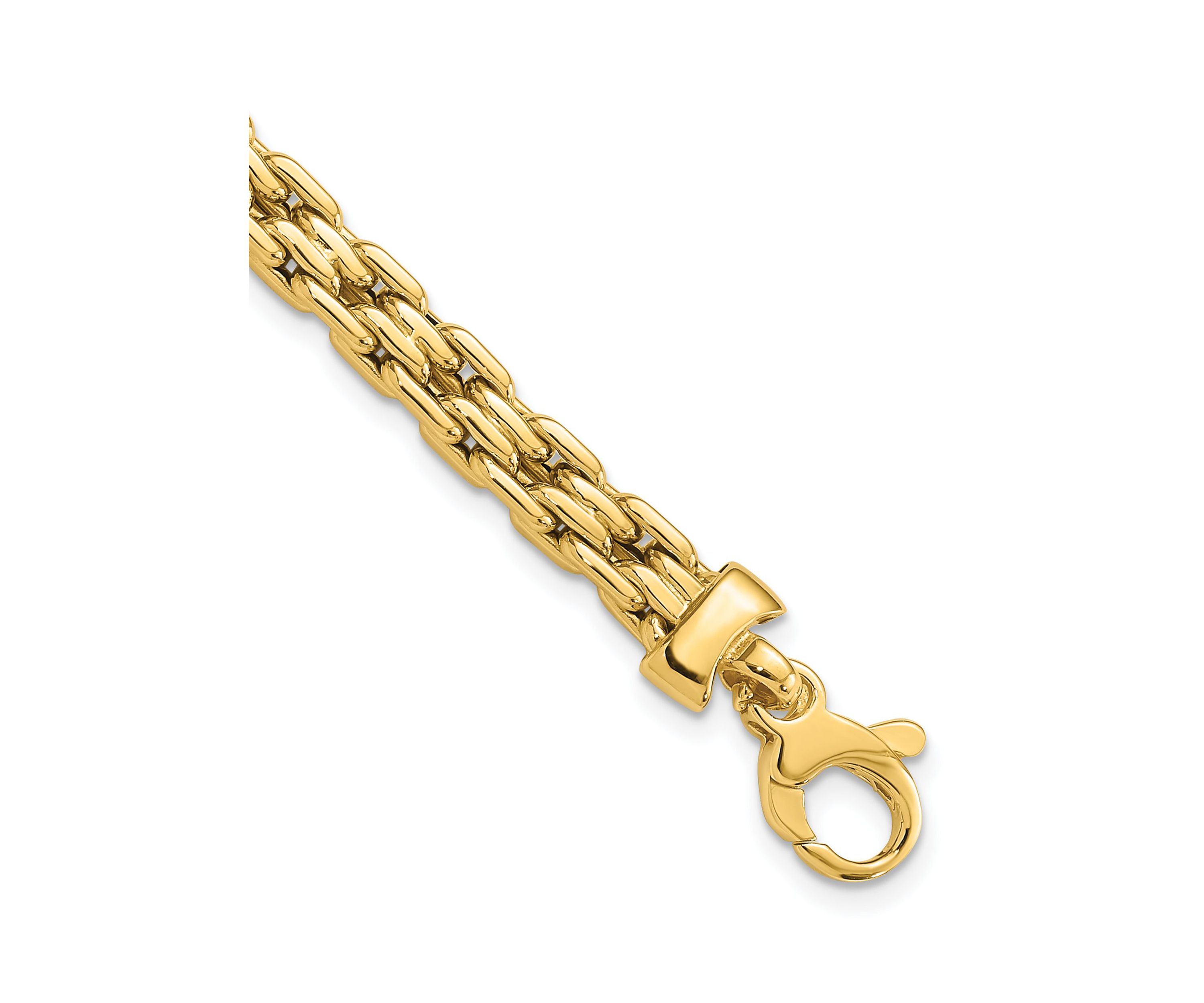 14K Yellow Gold Polished Fancy Link Bracelet