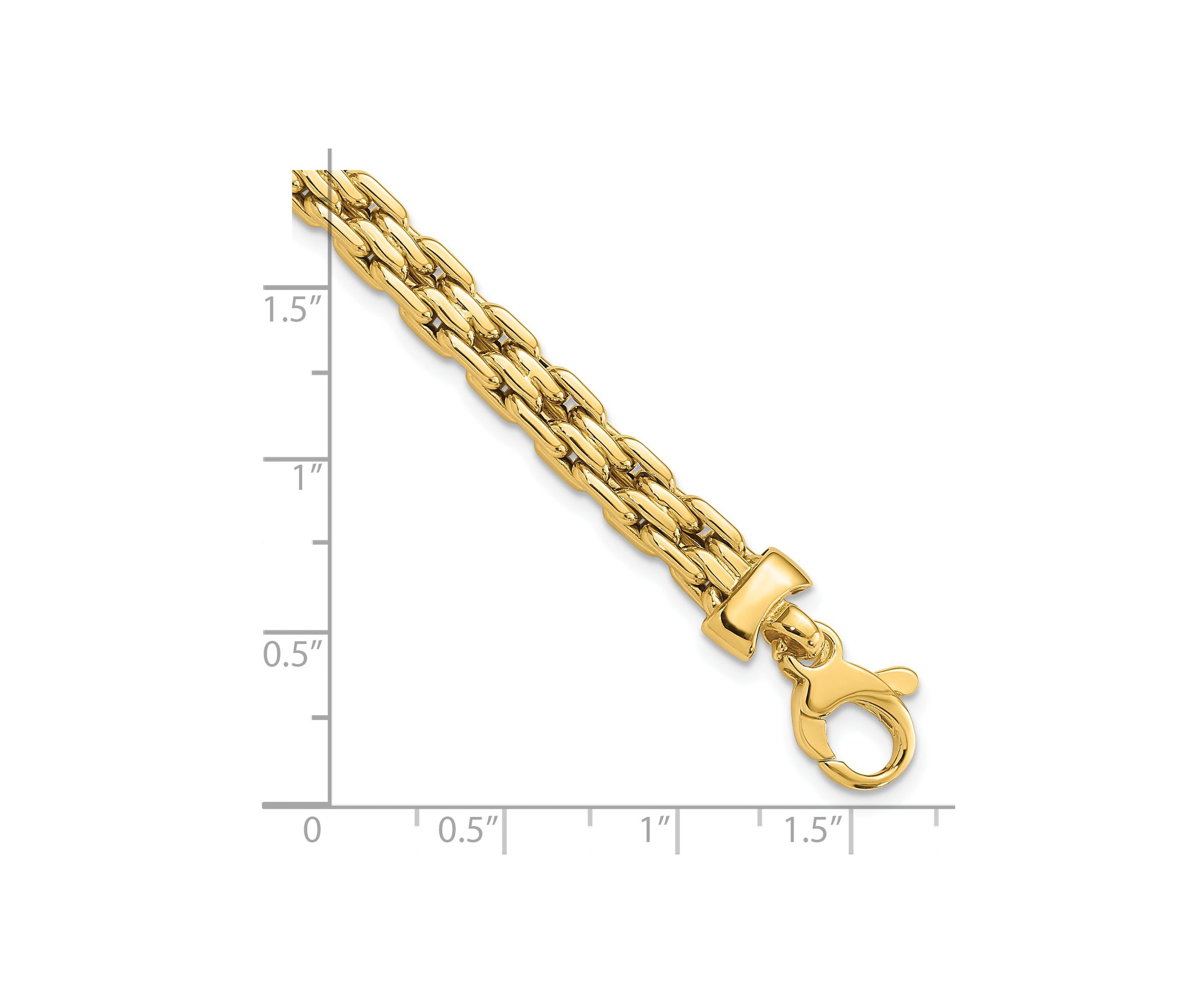 14K Yellow Gold Polished Fancy Link Bracelet