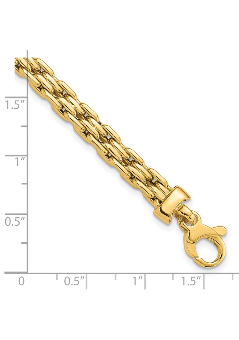 14K Yellow Gold Polished Fancy Link Bracelet