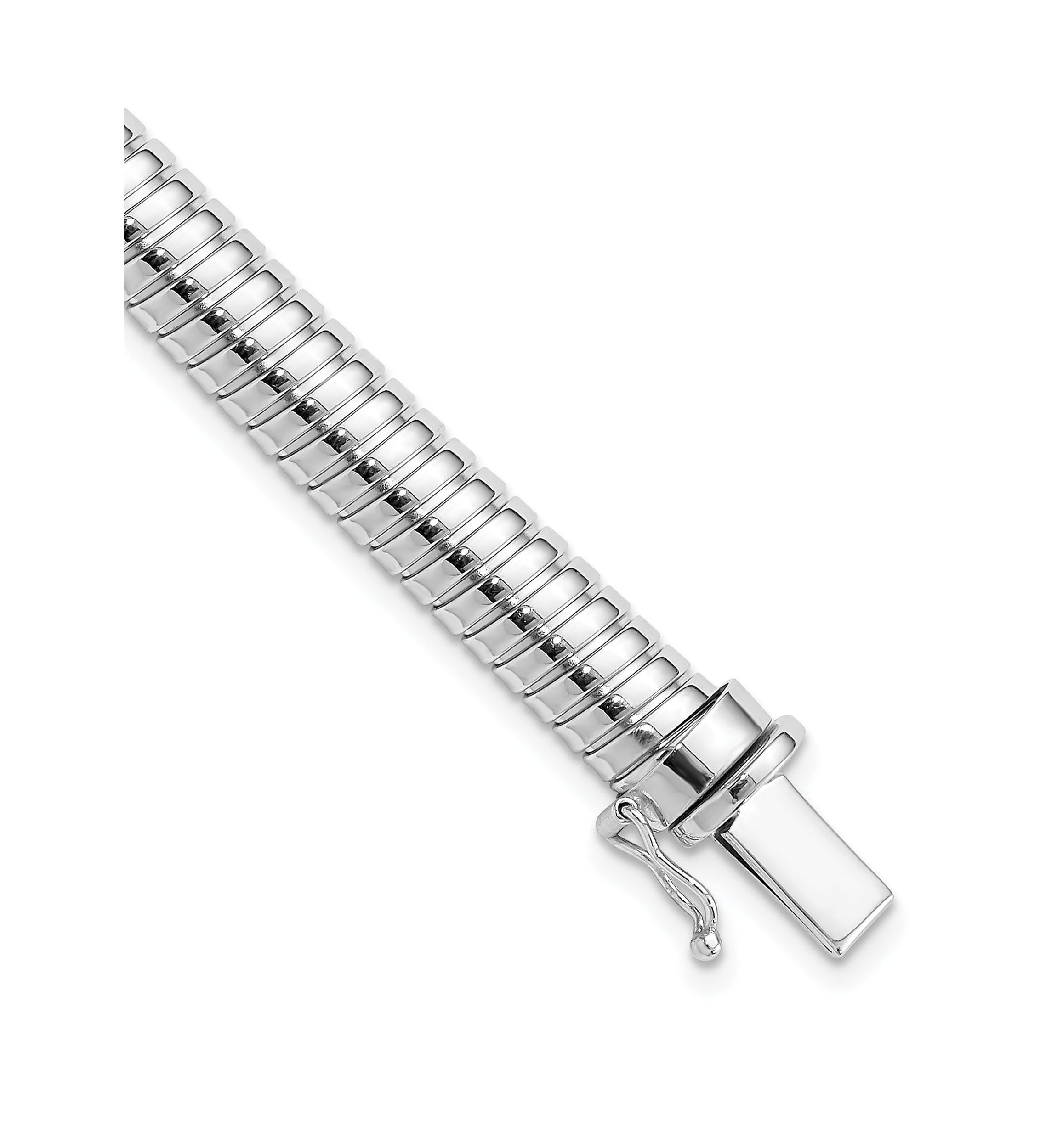 14K Two-tone Polished 7.25mm Domed Bracelet
