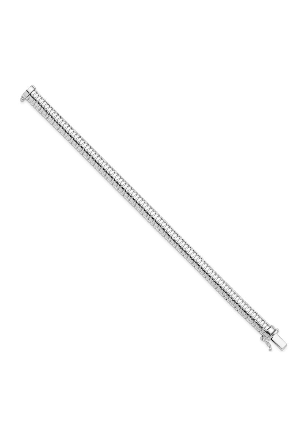 14K Two-tone Polished 7.25mm Domed Bracelet