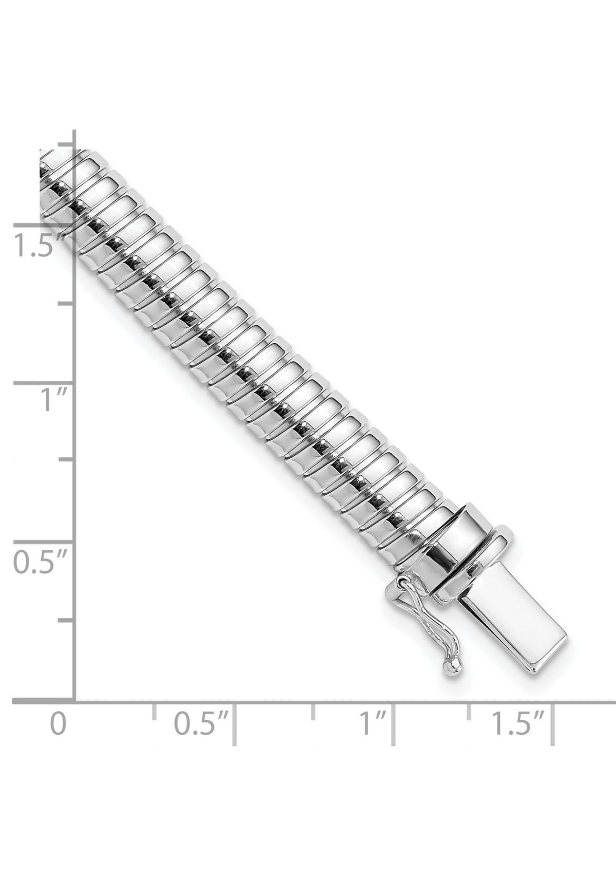 14K Two-tone Polished 7.25mm Domed Bracelet