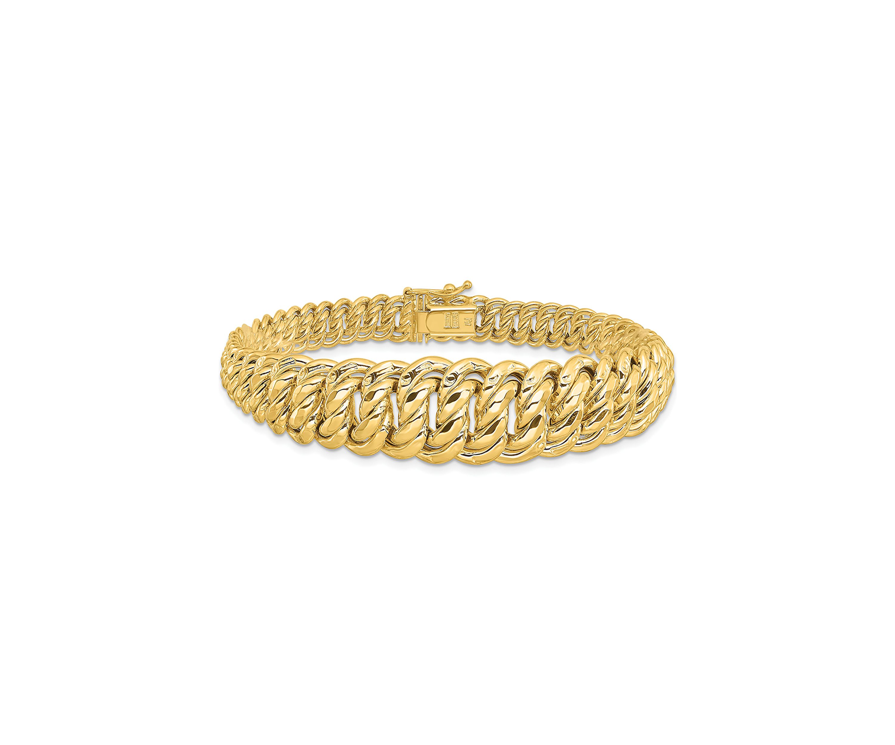 14K Yellow Gold Polished Fancy Link Bracelet