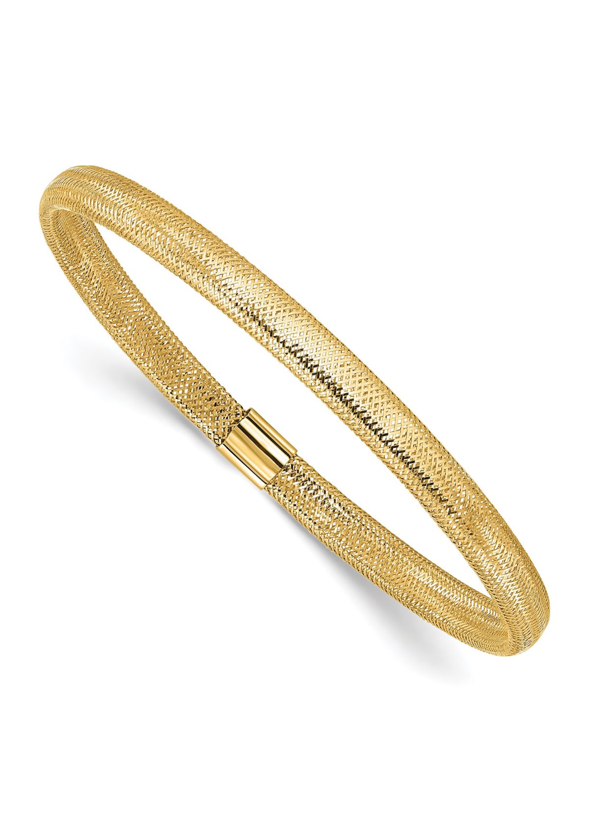 14K Yellow Gold Polished Stretch Bracelet