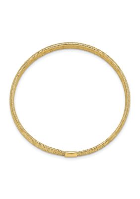 14K Yellow Gold Polished Stretch Bracelet