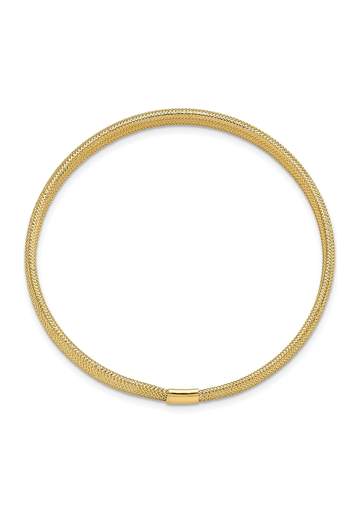 14K Yellow Gold Polished Stretch Bracelet