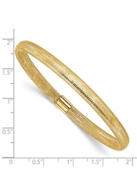 14K Yellow Gold Polished Stretch Bracelet