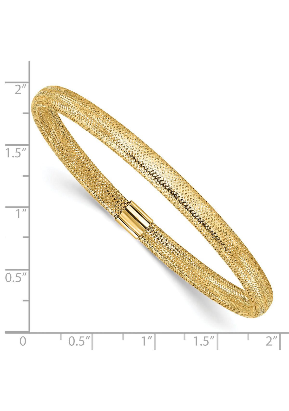 14K Yellow Gold Polished Stretch Bracelet