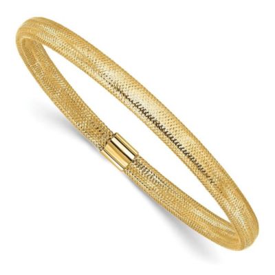 14K Yellow Gold Polished Stretch Bracelet