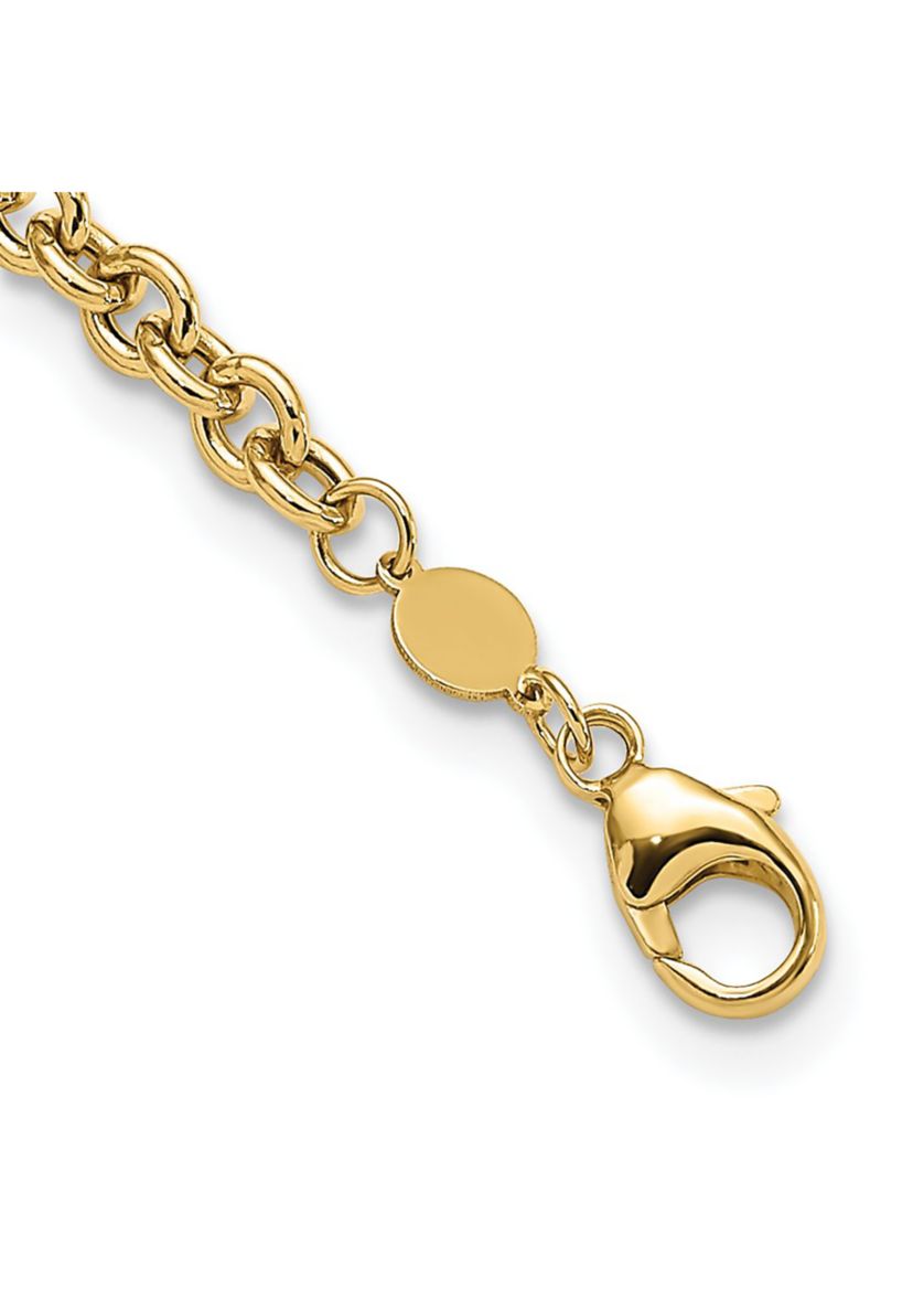 14K Yellow Gold Polished Fancy Link Necklace