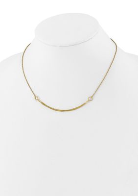 14K Yellow Gold Diamond-cut Multi-strand Accent with 1-inch Extension Necklace