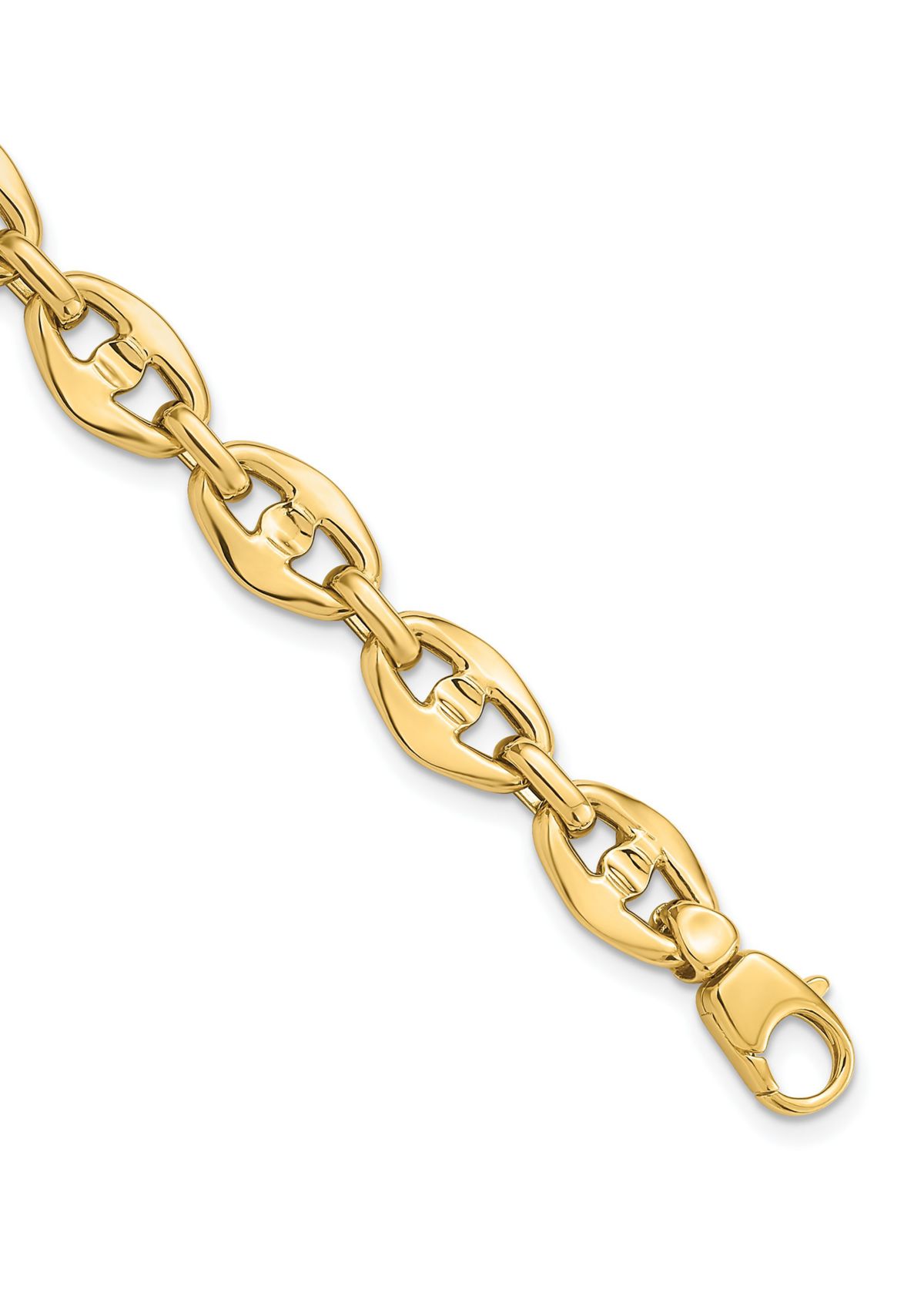 14K Yellow Gold Polished Fancy Link Bracelet