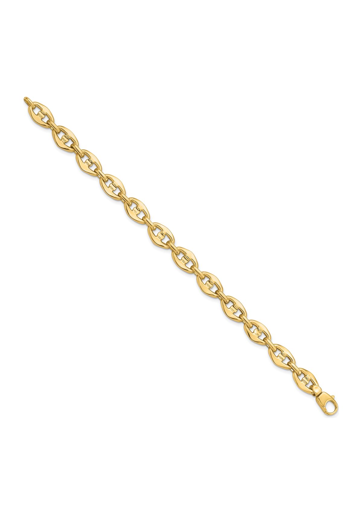 14K Yellow Gold Polished Fancy Link Bracelet