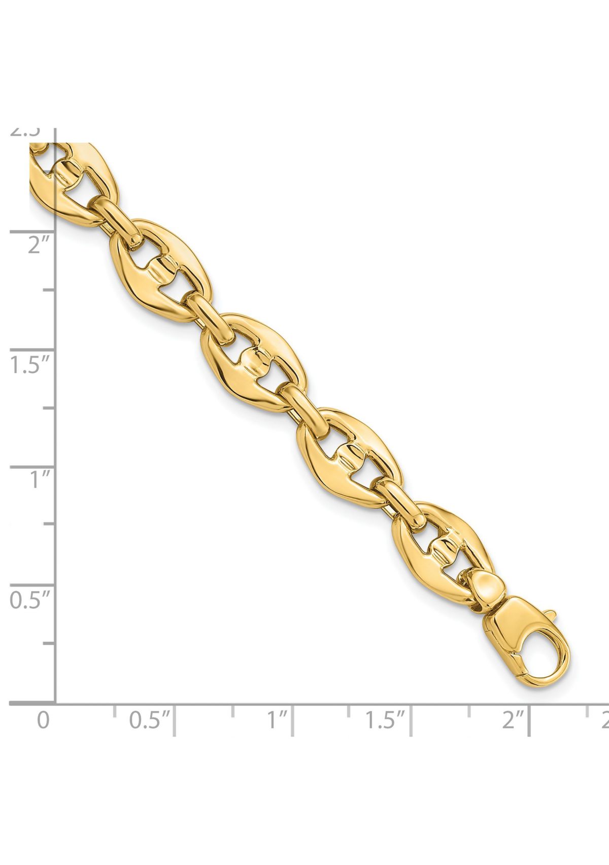 14K Yellow Gold Polished Fancy Link Bracelet