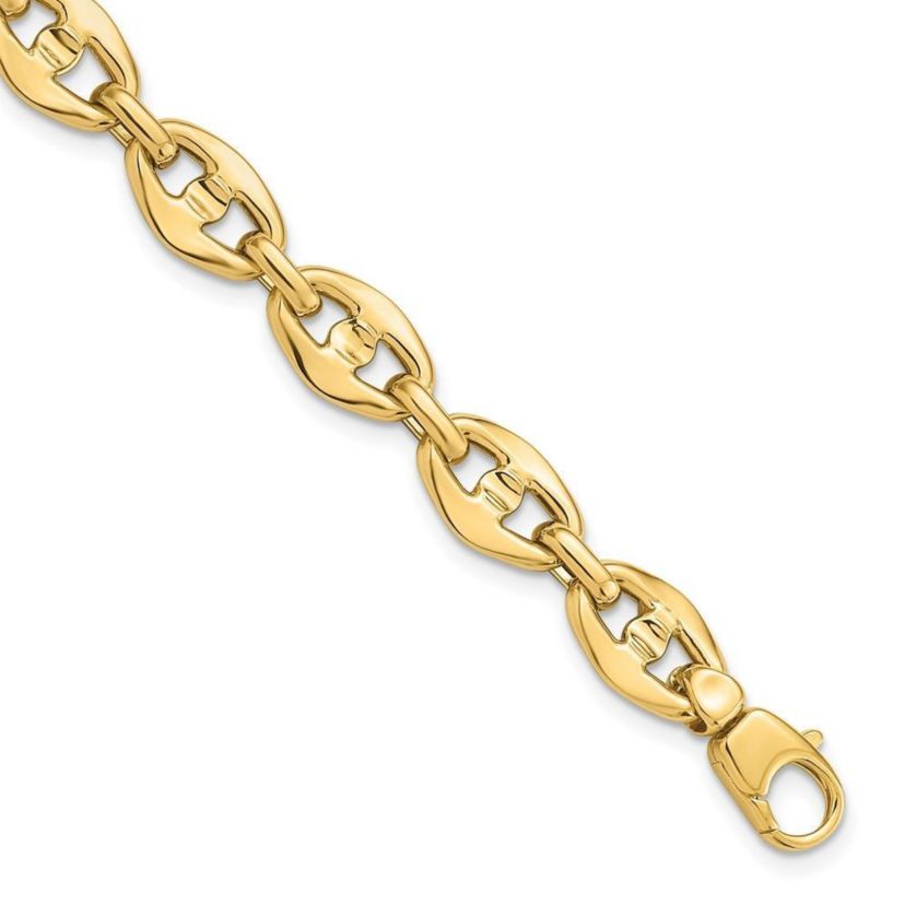 14K Yellow Gold Polished Fancy Link Bracelet