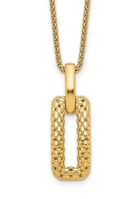 Belk & Co 14K Yellow Gold Polished and Textured Fancy Necklace