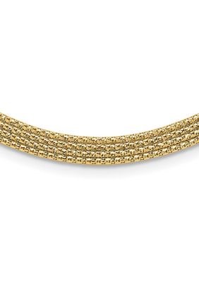 Belk & Co 14K Yellow and White Gold Woven Necklace