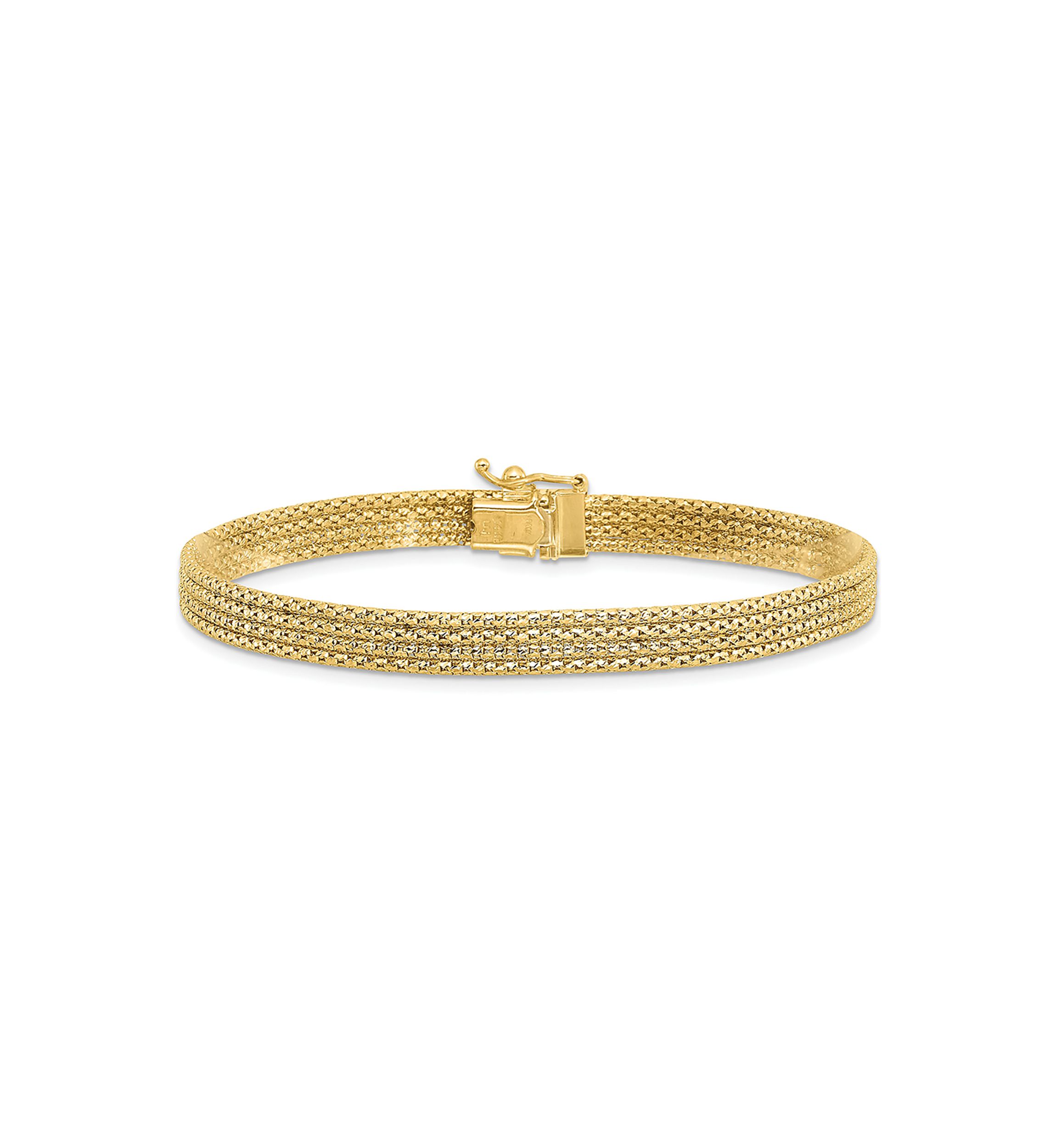 14K Yellow and White Gold Woven Bracelet