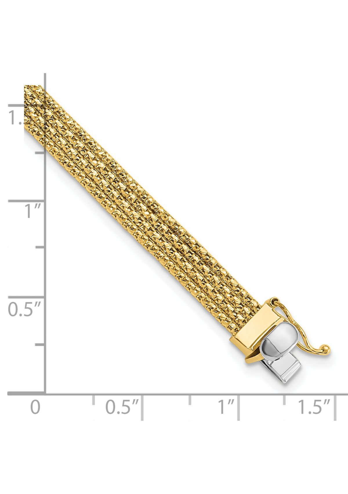 14K Yellow and White Gold Woven Bracelet