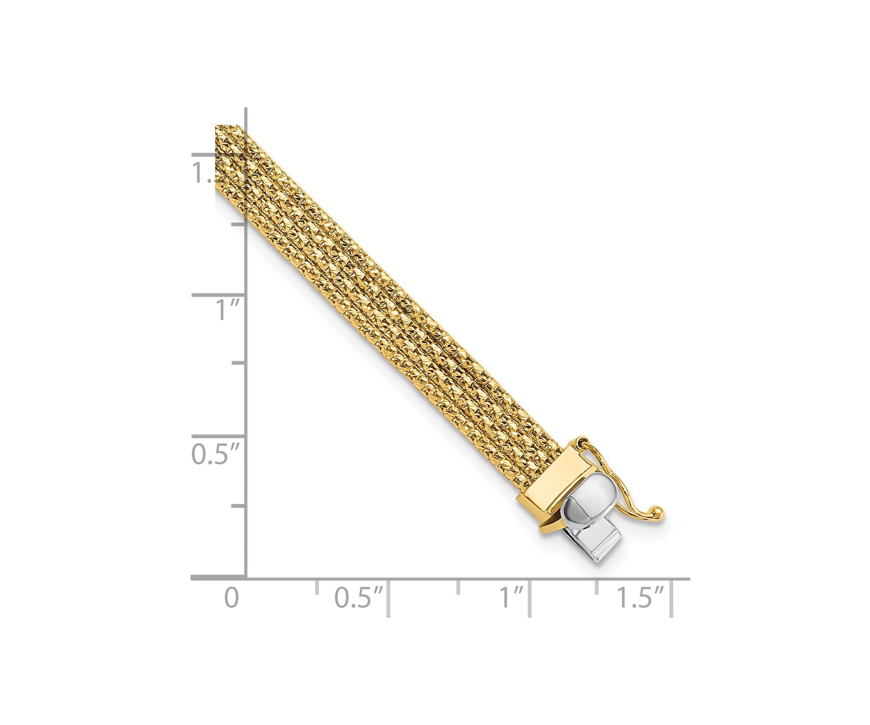 14K Yellow and White Gold Woven Bracelet