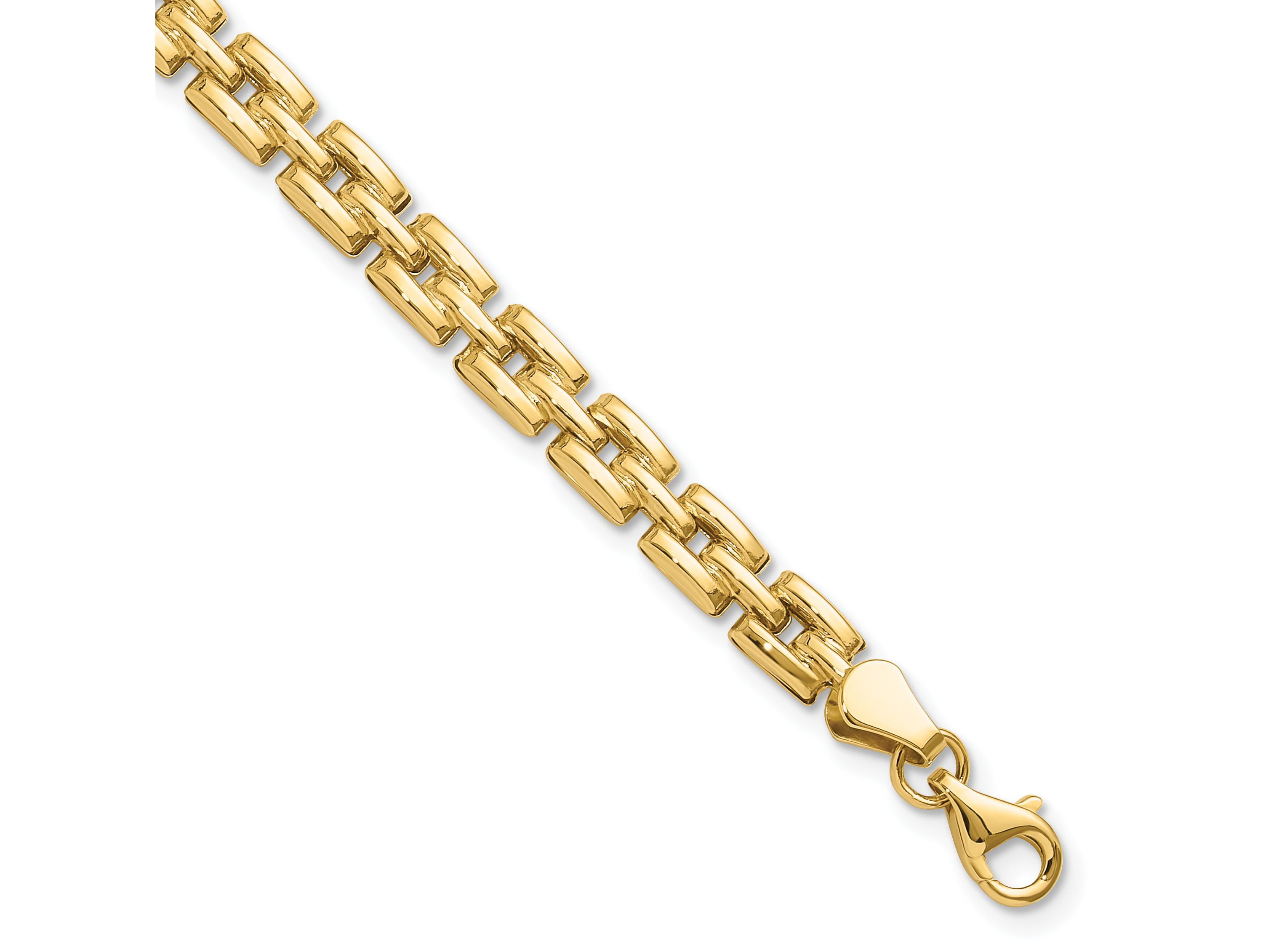 14K Yellow Gold Polished Fancy Link Bracelet