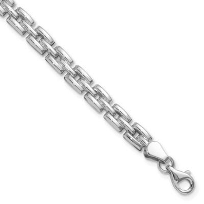Belk & Co 14K White Gold Polished Fancy Link Bracelet, 7.5 in